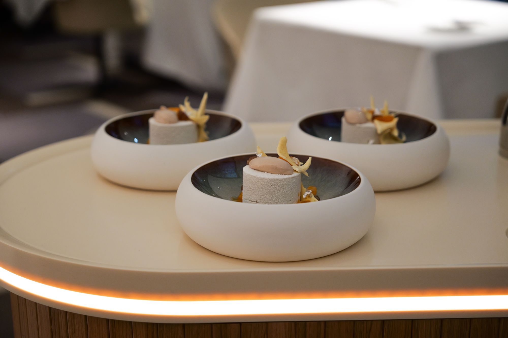 Entremet velours marron mandarine du Chef