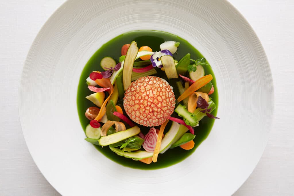 Assiette végétale auberge de l'Ill